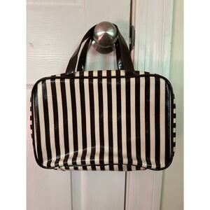 Henri Bendel Iconic Centennial Striped double handle Train Case Travel Bag BMR